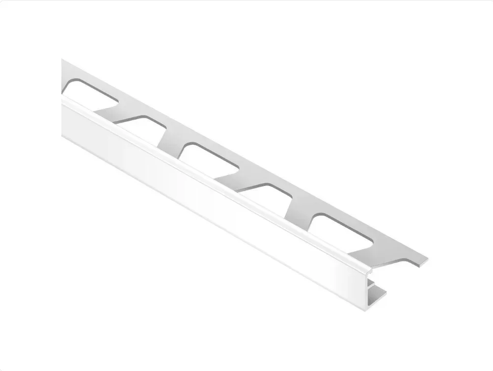 Schluter - SCHIENE Wall Tile Edging Trim Aluminum Bright White 1/2" (12.5 mm) x 8' 2-1/2"
