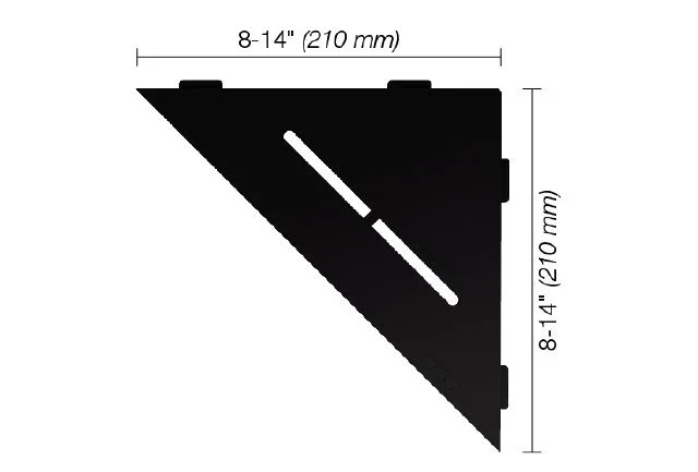 Schluter - SHELF-E Triangular Corner Shelf Pure Design - Aluminum Matte Black