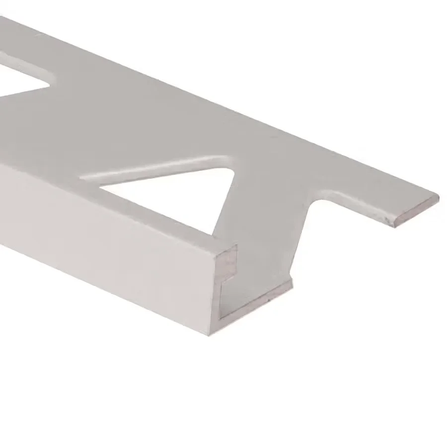 Prova - Aluminum Flat Tile Edge White 3/8" x 8'