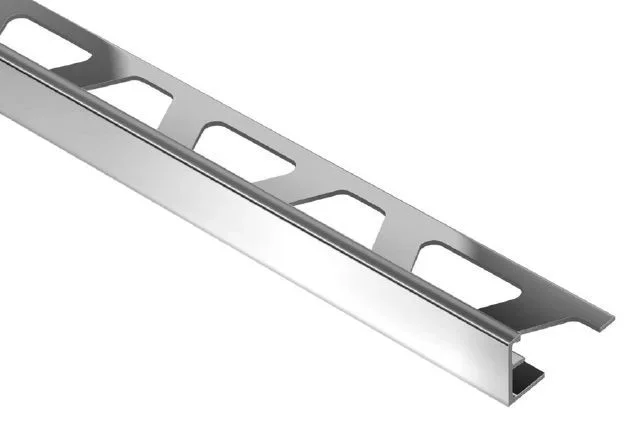 Schluter - SCHIENE Floor/Wall Tile Edging Trim Anodized Aluminum Polished Chrome 5/16" (8 mm) x 10'