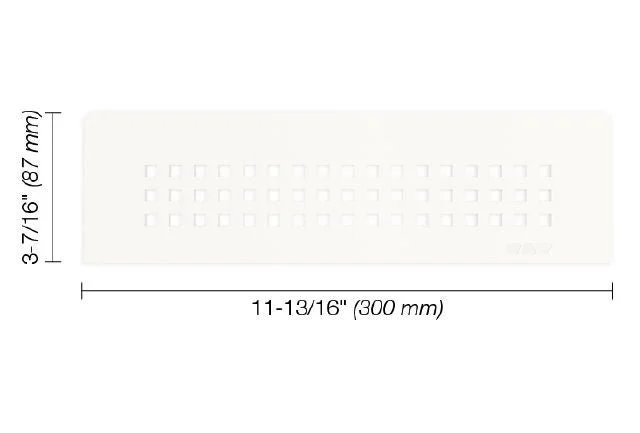 Schluter - SHELF-N Rectangular Shelf for Niche Square Design - Aluminum Matte White