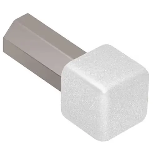 Schluter - Inside/Outside Corner 90° QUADEC - Matte White Aluminum 3/8" (10 mm)