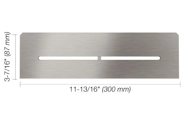 Schluter - SHELF-N Rectangular Shelf for Niche Pure Design - Brushed Stainless Steel (V2)