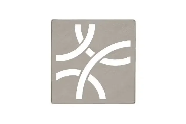 Schluter - KERDI-DRAIN Square Grate Kit Curve - Stainless Steel (V2) Stone Grey 4"