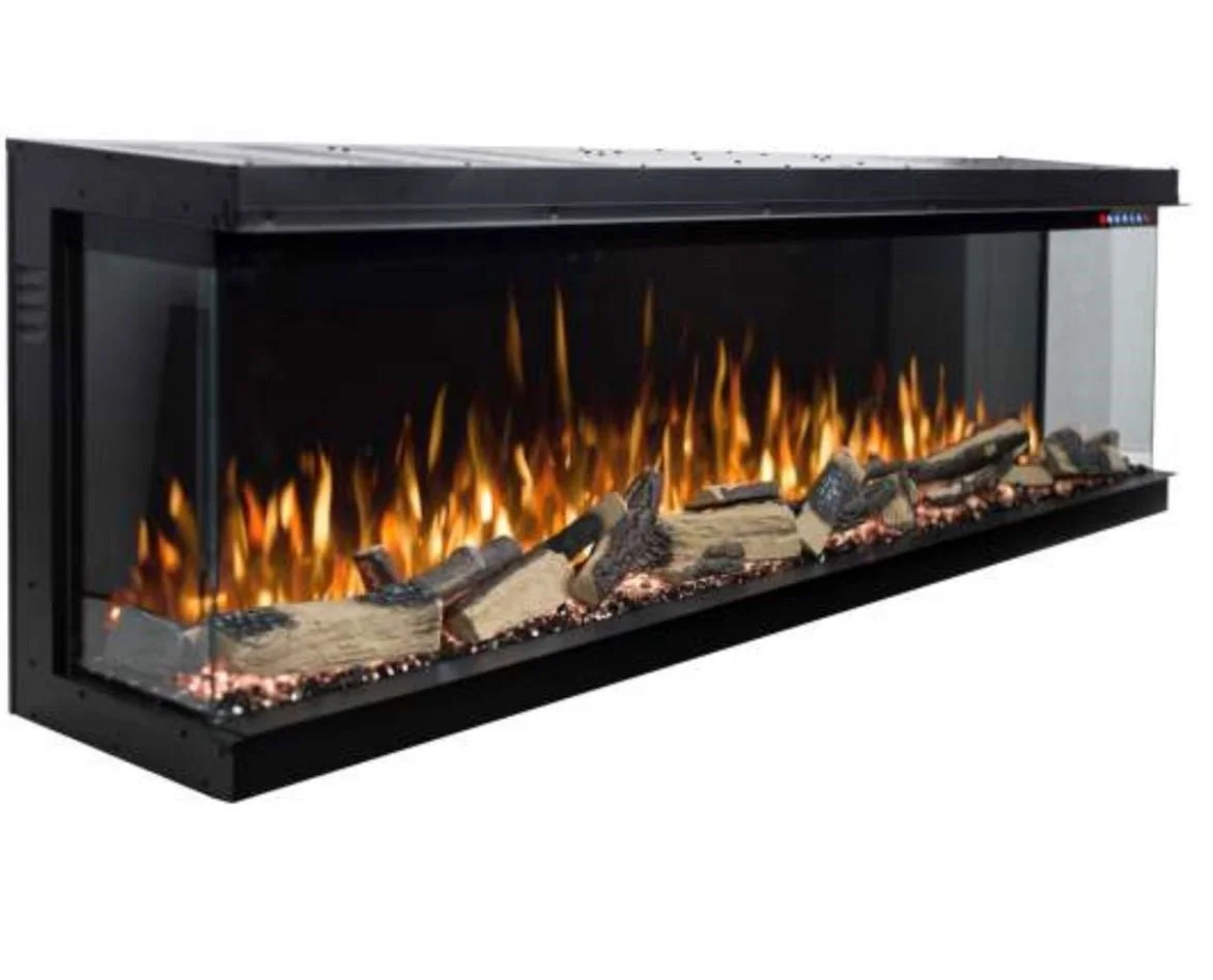 Jmetals Electric 3 Side LED Fireplace with Alexa Control