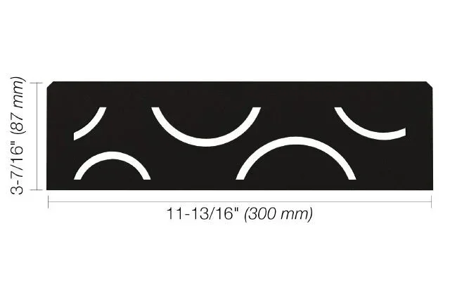Schluter - SHELF-N Rectangular Shelf for Niche Curve Design - Aluminum Matte Black