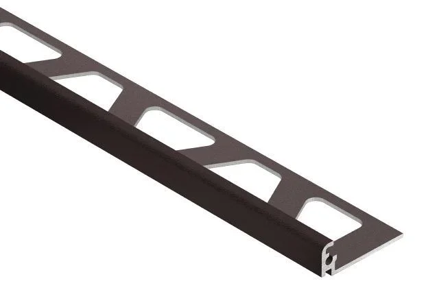 Schluter - JOLLY Wall Tile Edge Trim Anodized Aluminum Brushed 5/16" (8 mm) x 8' 2-1/2"