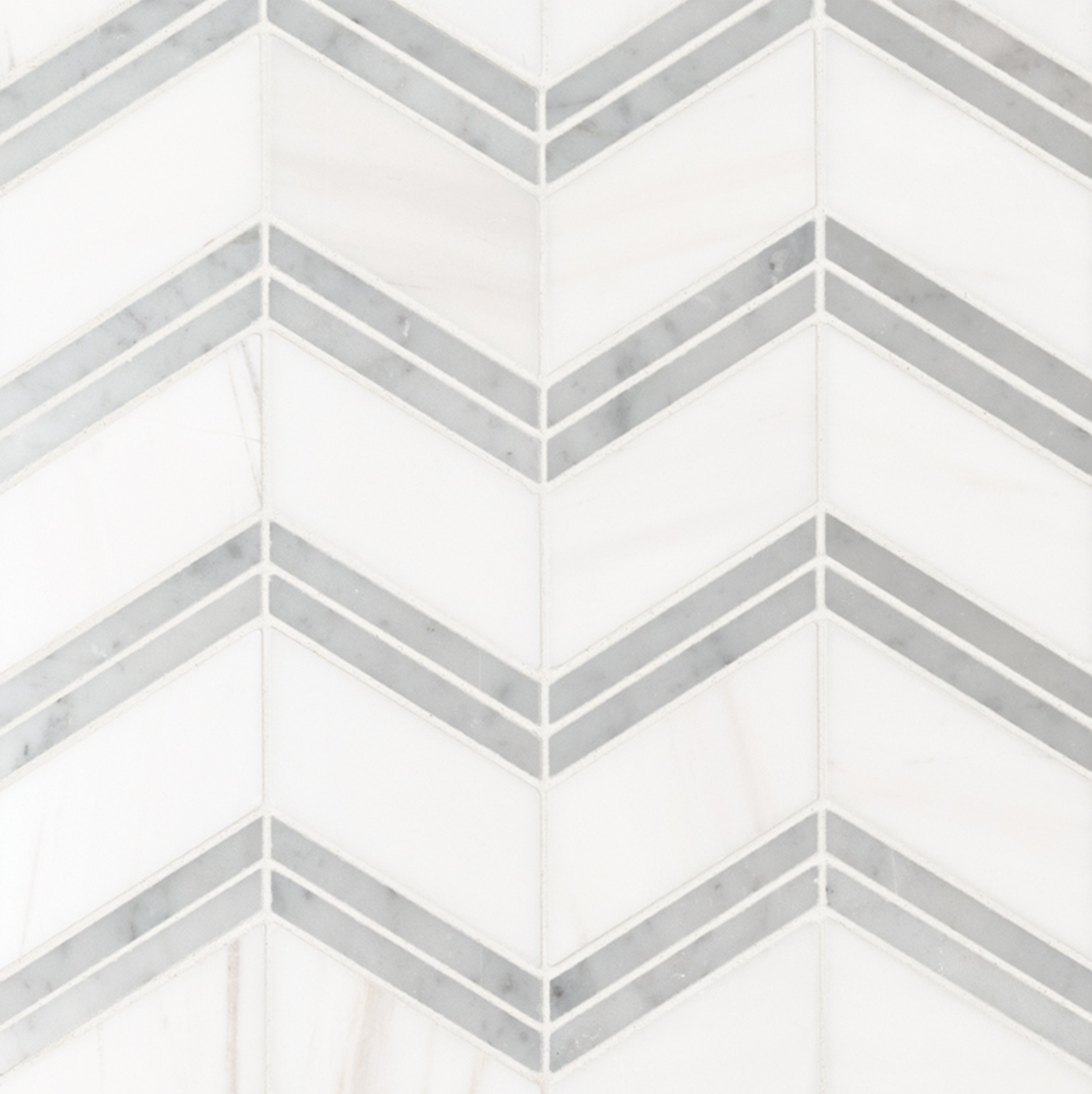 MSI Surfaces Bianco Dolomite Cheveron Mosaic SMOT-BIANDOL-CHEP