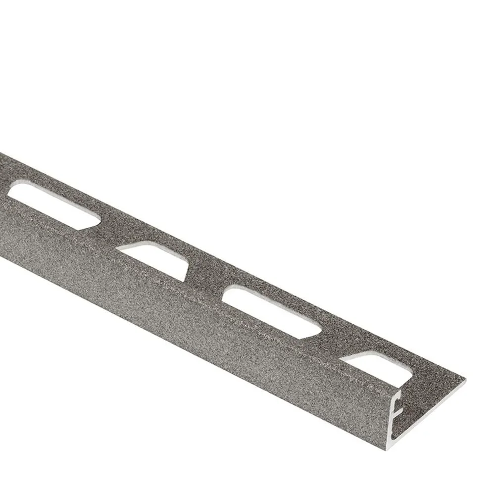 Schluter - SCHIENE Wall Tile Edging Trim Aluminum Stone Grey 5/16" (8 mm) x 8' 2-1/2