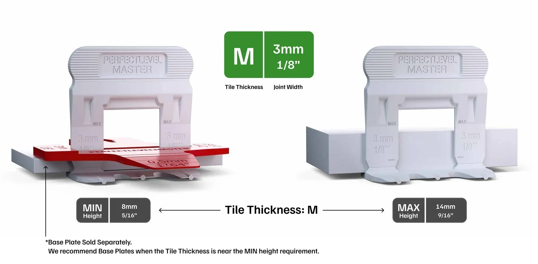 Perfect Level Master - Perfect Level Master - T-Lock M Clips 3mm (100).webp