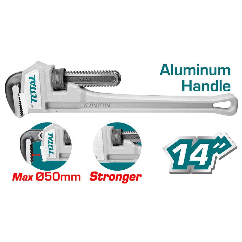 Total tools [THTAL17146] 14" Aluminum Handle Pipe Wrench