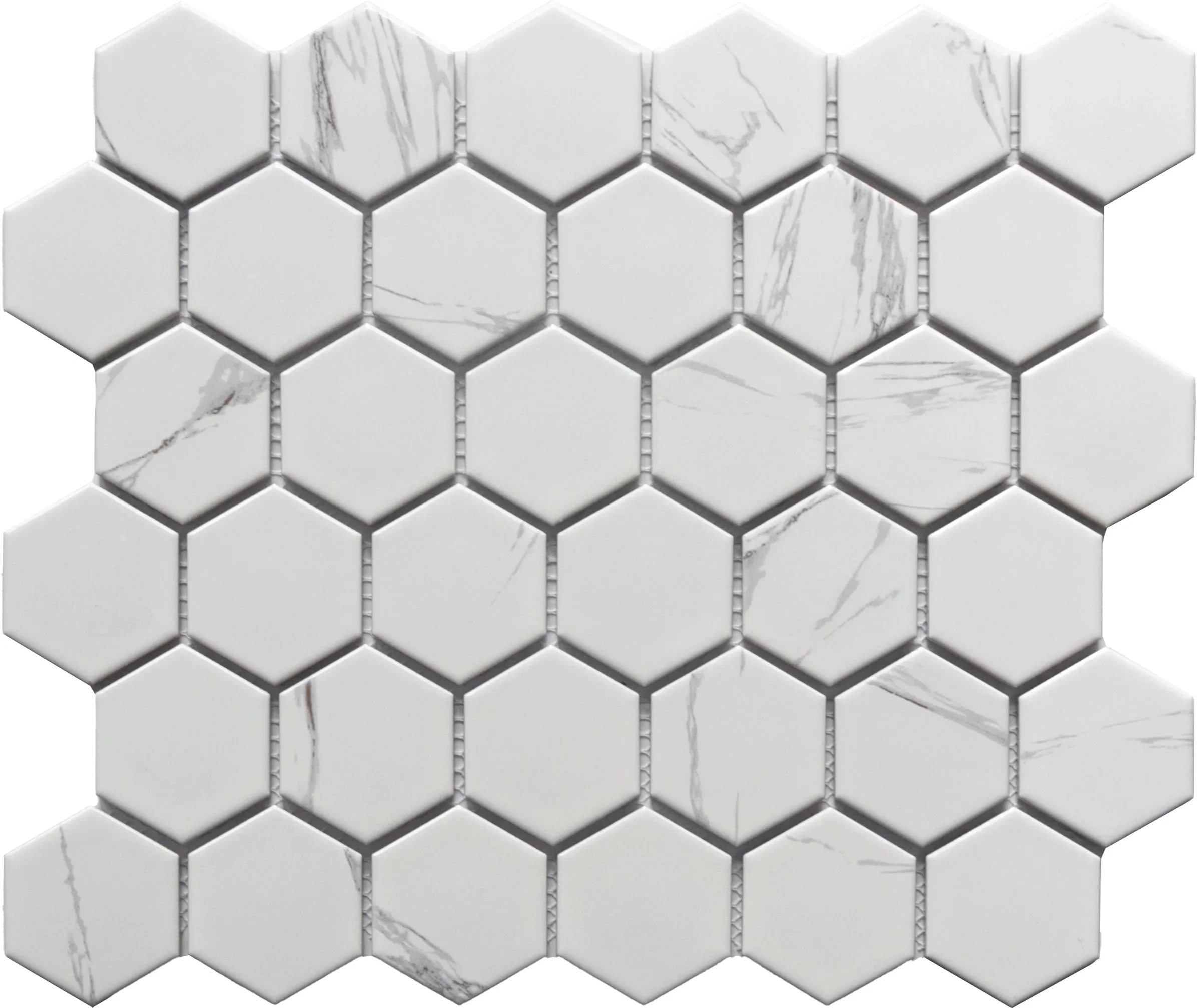 Hexagon Ivory Porcelain Mosaic