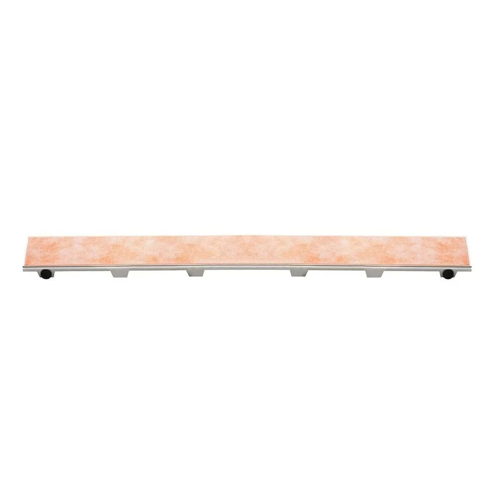 Schluter - KERDI-LINE Linear Floor Drain with Frameless Tileable Grate Design - Brushed Stainless Steel (V4) 1-1/8" x 62-15/16"