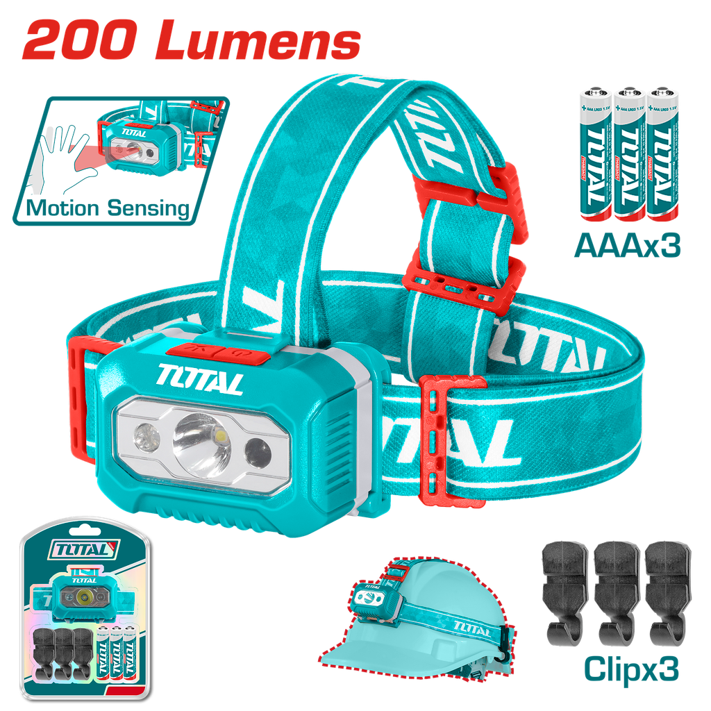 Total tools [THL013AAA6] Headlamp (200 Lumens)