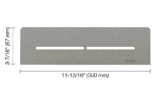 Schluter - SHELF-N Rectangular Shelf for Niche Pure Design - Aluminum Stone Grey