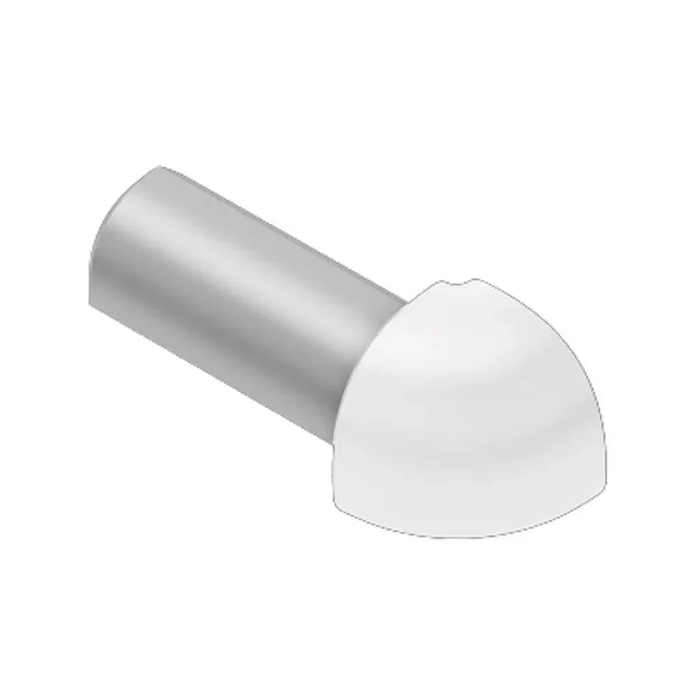 Schluter - RONDEC Outside Corner 90° - Aluminum Anodized Bright White 3/8" (10 mm)