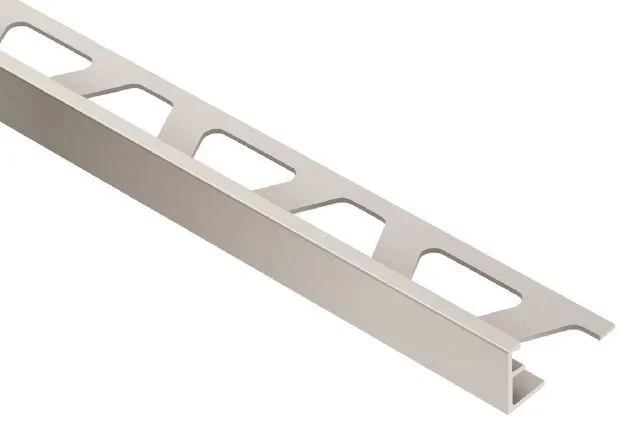 Schluter - SCHIENE Floor/Wall Tile Edging Trim Anodized Aluminum Matte Nickel 1/2" (12.5 mm) x 10'