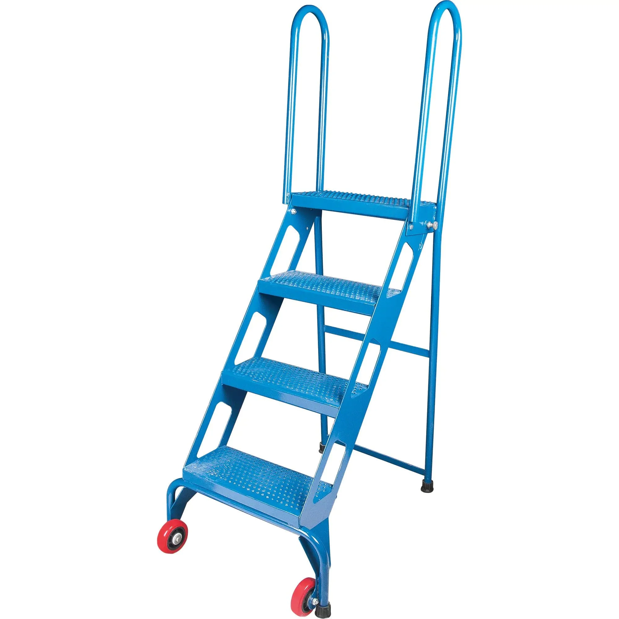 Kleton Portable Folding Ladder, 4 Steps, Perforated, 40" High