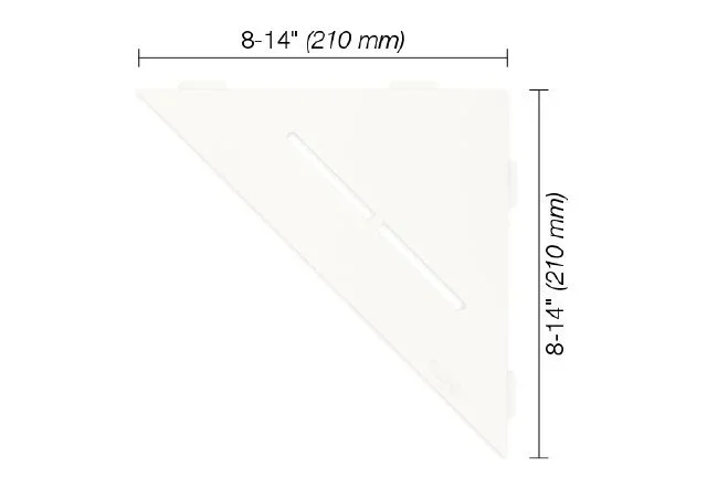 Schluter - SHELF-E Triangular Corner Shelf Pure Design - Aluminum Matte White