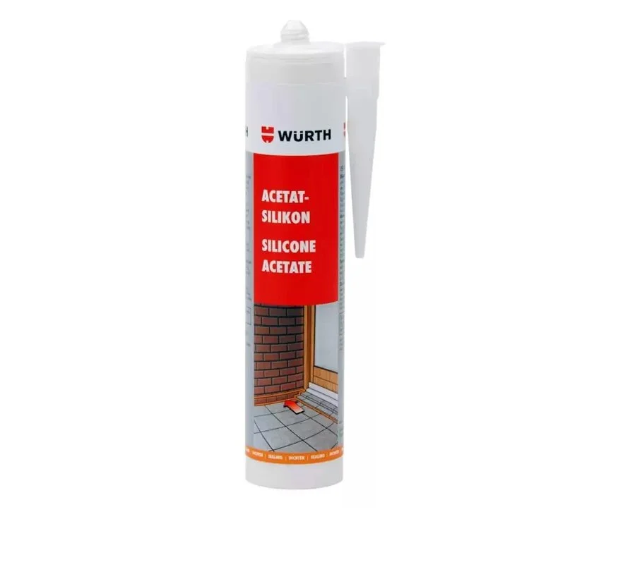 Wurth Acetic Silicone Caulking Sealant - Transparent - 310ML Tube