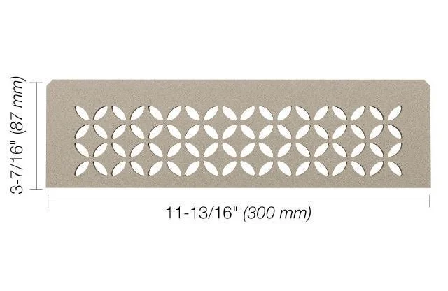Schluter - SHELF-N Rectangular Shelf for Niche Floral Design - Aluminum Greige