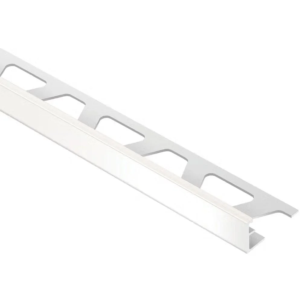 Schluter - JOLLY-P Wall Tile Edging Trim - PVC Plastic Bright White 1/4" (6 mm) x 8' 2-1/2"