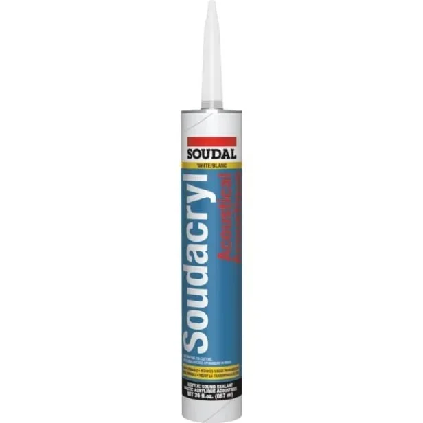 Sealant - Soudal Soudacryl Acoustical Latex Acrylic, White, 143753 850ml Cart