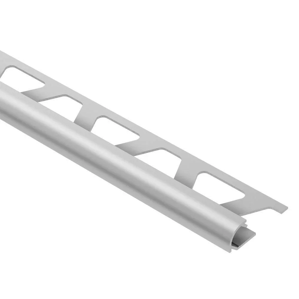 Schluter - RONDEC Bullnose Trim - Aluminum Anodized Matte Nickel 3/8" (10 mm) x 8' 2-1/2