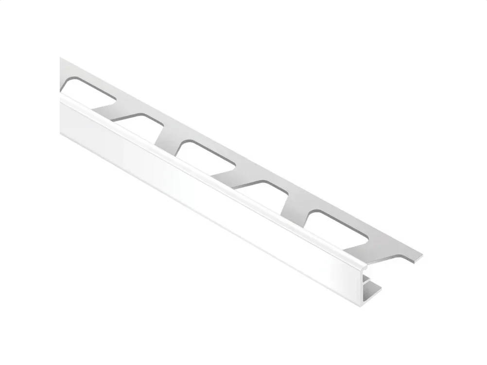 Schluter - SCHIENE Wall Tile Edging Trim Aluminum Bright White 7/16" (11 mm) x 8' 2-1/2"