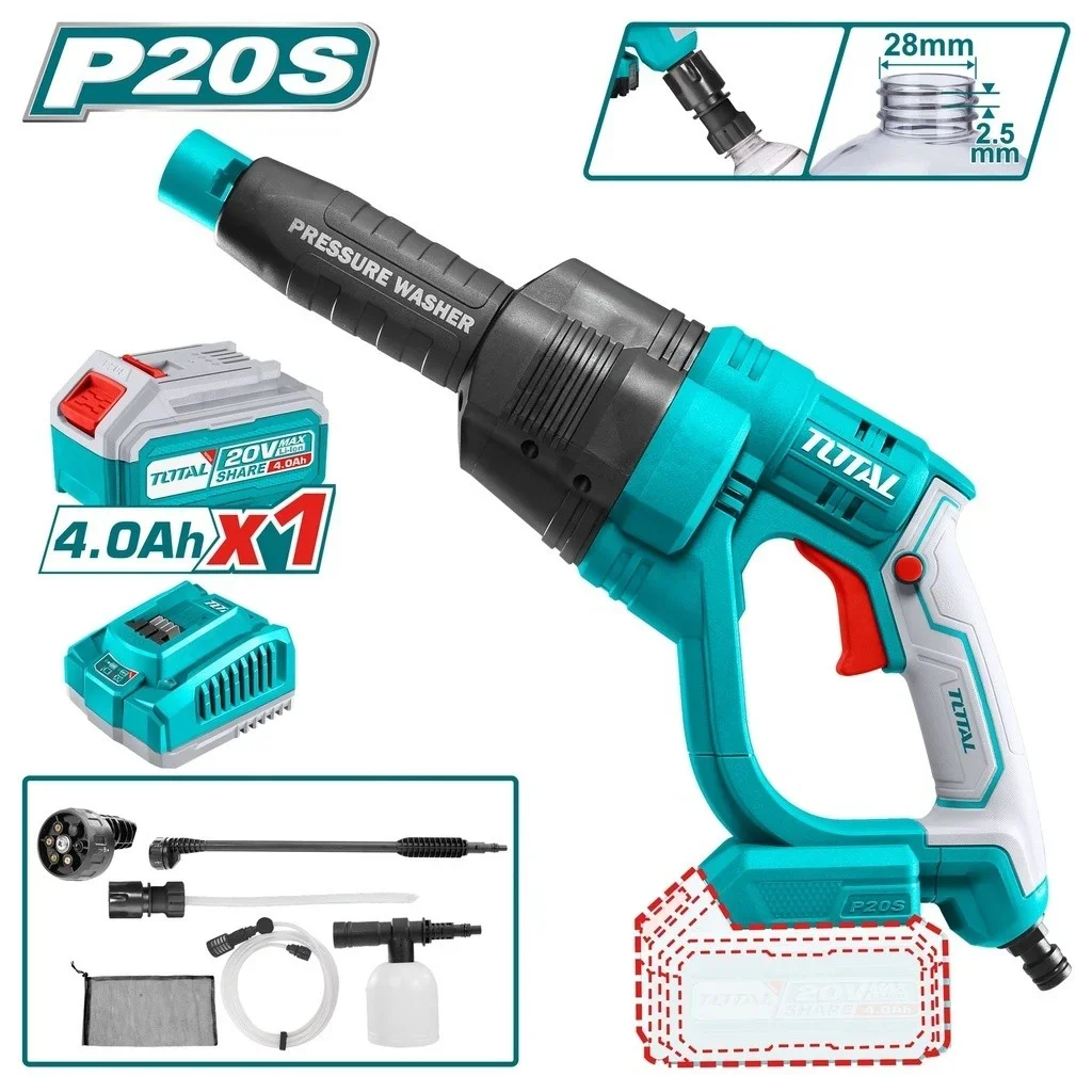 [TPWLI20084] 20VX362psi Cordless pressure washer combo(1Battery+1Charger) Voltage: 20V