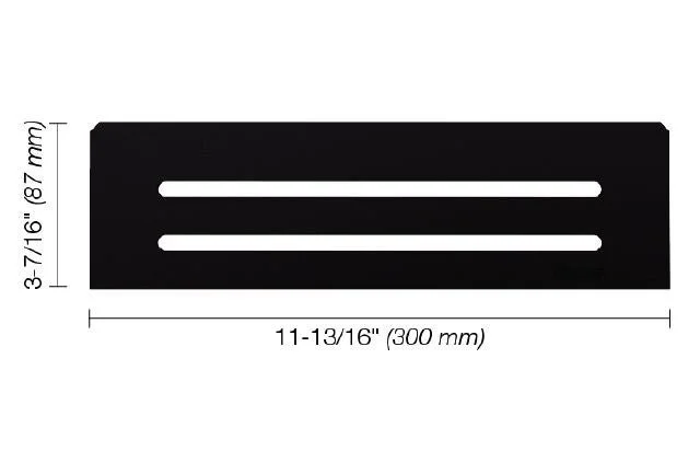 Schluter - SHELF-N Rectangular Shelf for Niche Wave Design - Aluminum Matte Black