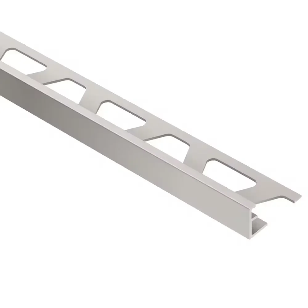Schluter - JOLLY Wall Tile Edge Trim Anodized Aluminum Satin Nickel 3/8" (10 mm) x 8' 2-1/2"