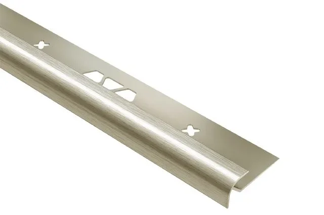 Schluter - VINPRO-RO Bullnose - Aluminum Anodized Brushed Nickel 1/8" (3 mm) x 8' 2-1/2"