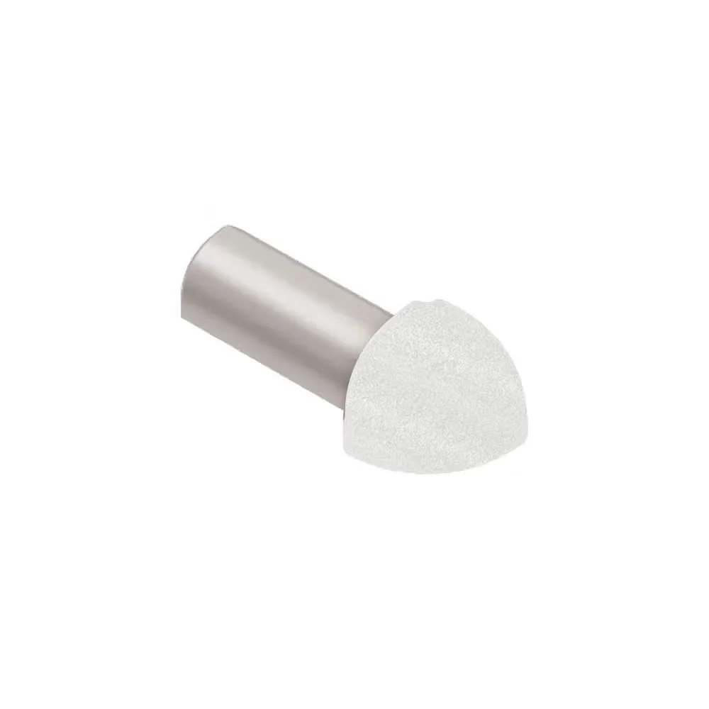 Schluter - RONDEC Outside Corner 90° - Aluminum Anodized Matte White 3/8" (10 mm)