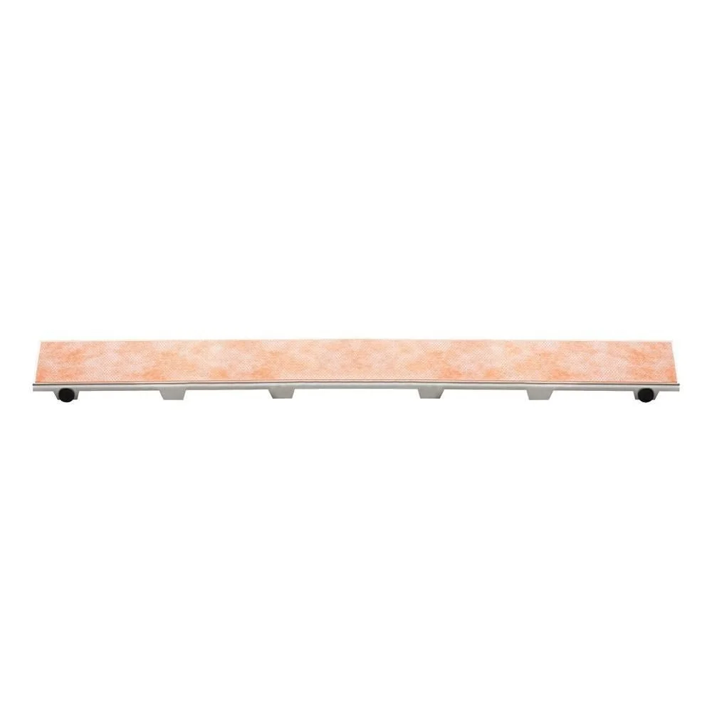 Schluter - KERDI-LINE Linear Floor Drain with Frameless Tileable Grate Design - Brushed Stainless Steel (V4) 1-1/8" x 47-1/4"
