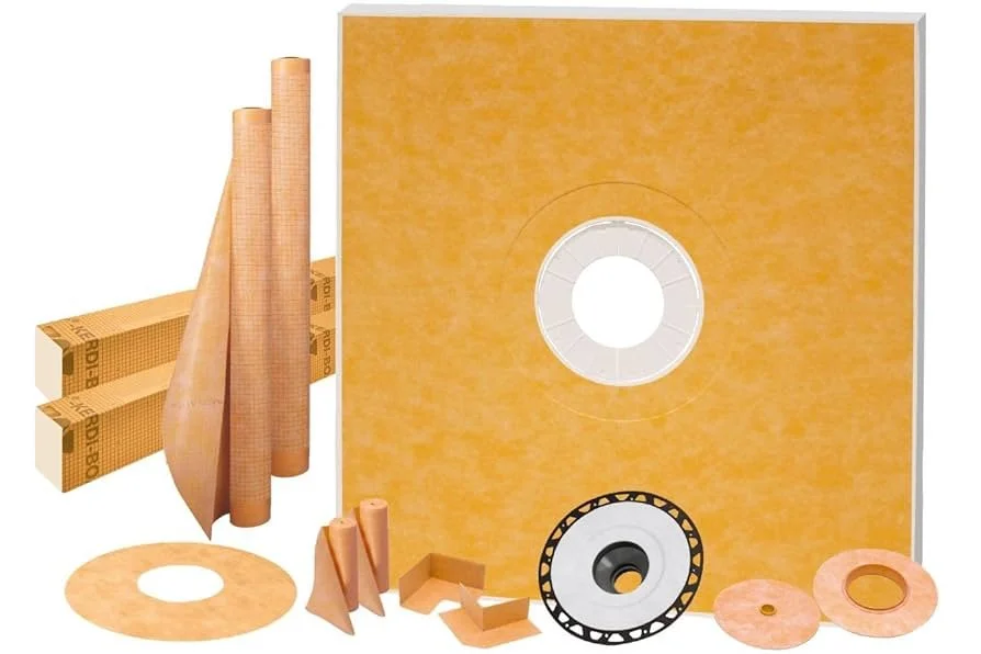 Schluter - KERDI-SHOWER-KIT Shower Kit with Center Outlet Position -FL without Grate with 2" ABS Flange 72" x 72"