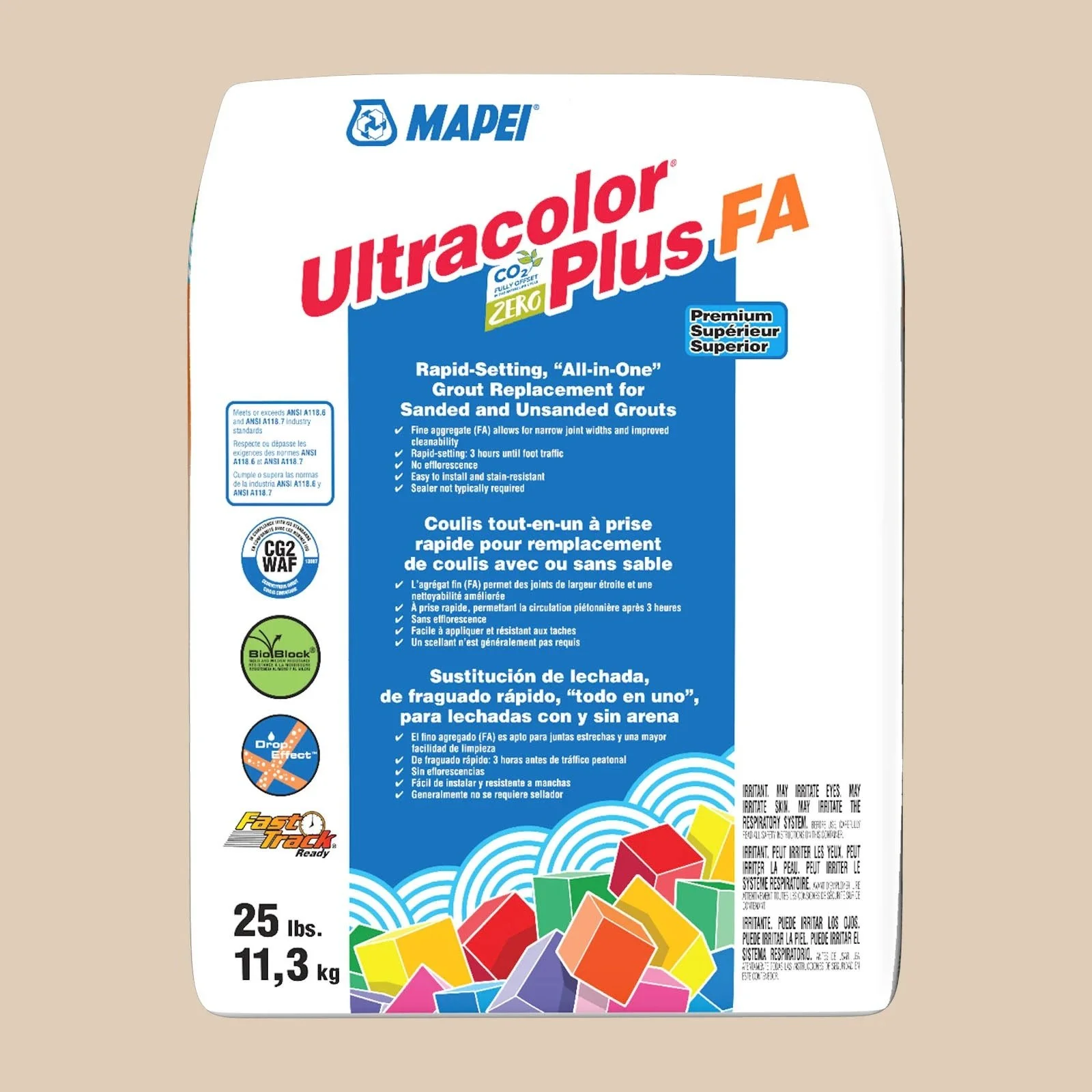 Mapei - Ultracolor Plus FA Rapid-Setting All-in-One Grout #5049 Light Almond 25 lb