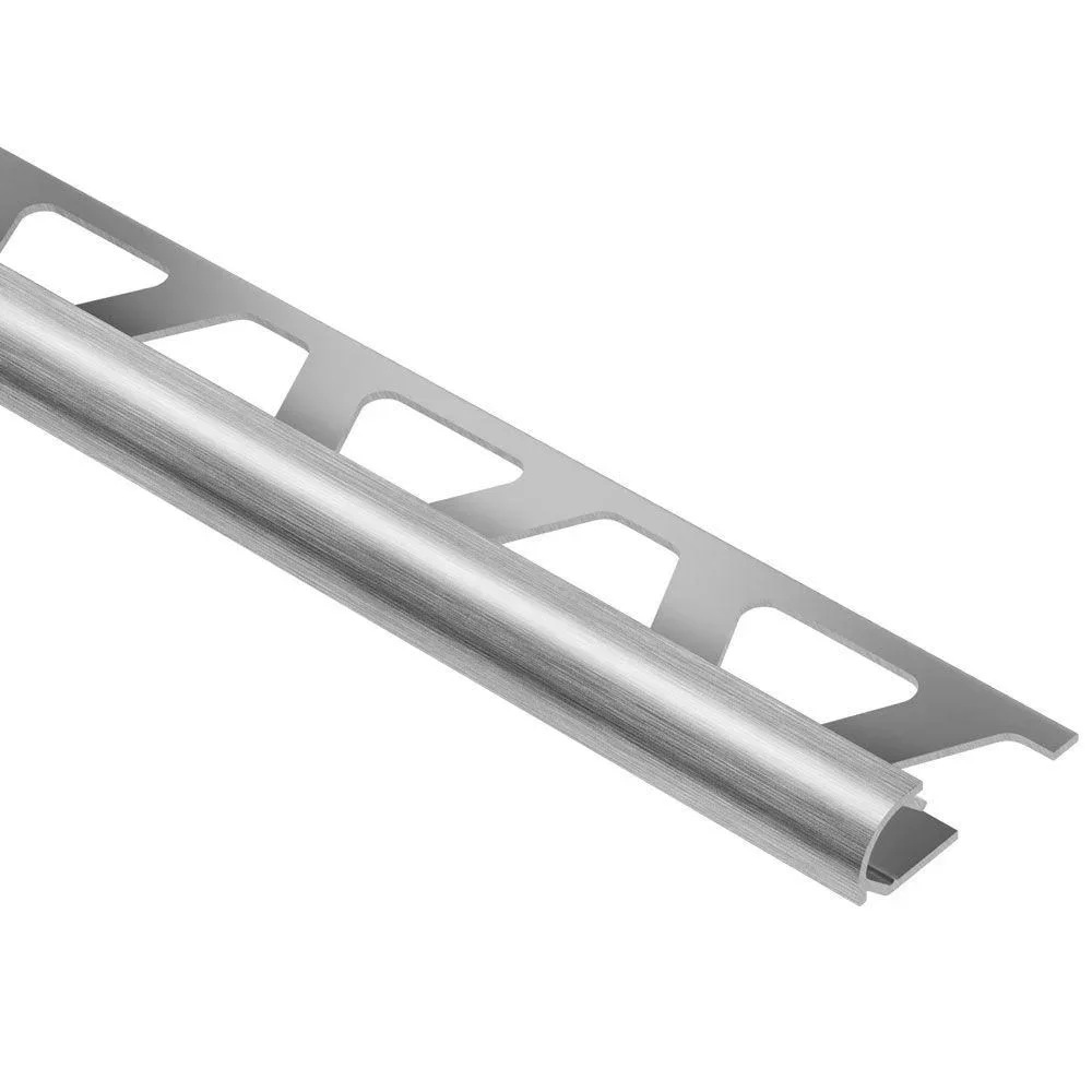 Schluter - RONDEC Bullnose Trim - Aluminum Anodized Brushed Chrome 5/16" (8 mm) x 8' 2-1/2"