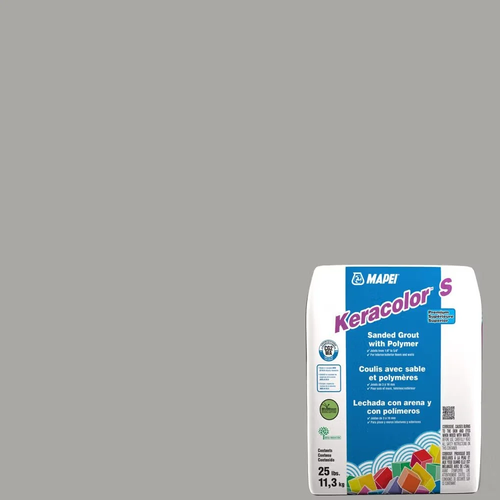 Mapei - Keracolor S Sanded Grout with Polymer #27 Silver 25 lb