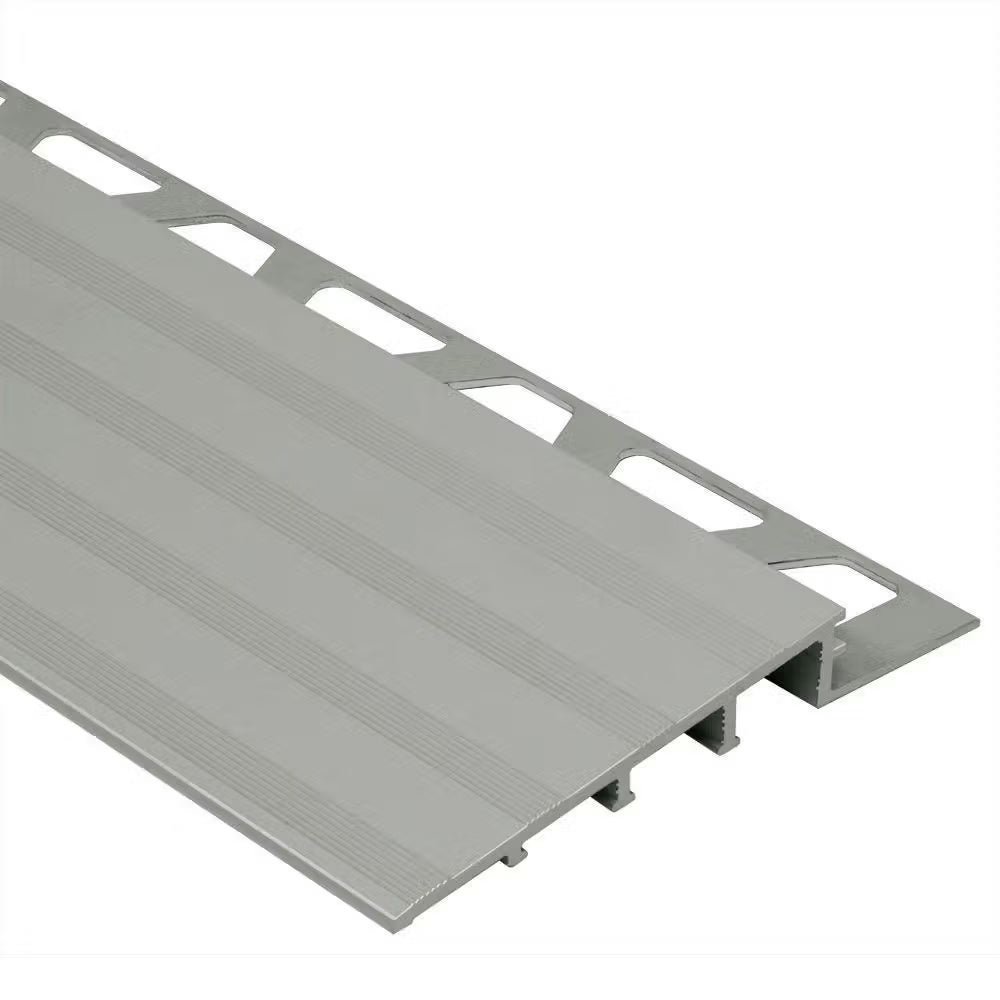 Schluter - RENO-RAMP Wide Reducer Profile - Aluminum Anodized Matte 2-1/2" x 8' 2-1/2" x 3/8" (10 mm)