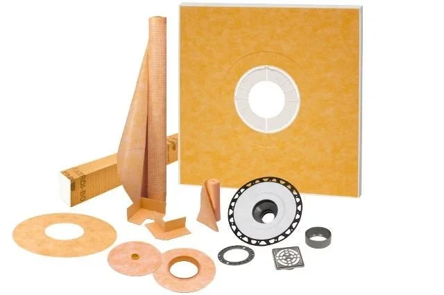 Schluter - KERDI-SHOWER-KIT Shower Kit with Center Outlet Position without Grate with 2" ABS Flange 48" x 48"