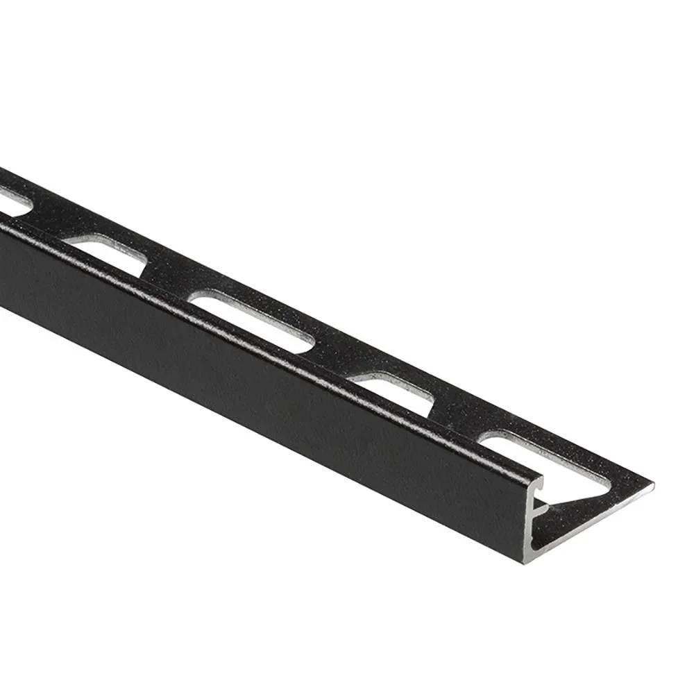 Schluter - SCHIENE Wall Tile Edging Trim Aluminum Matte Black 5/16" (8 mm) x 8' 2-1/2"