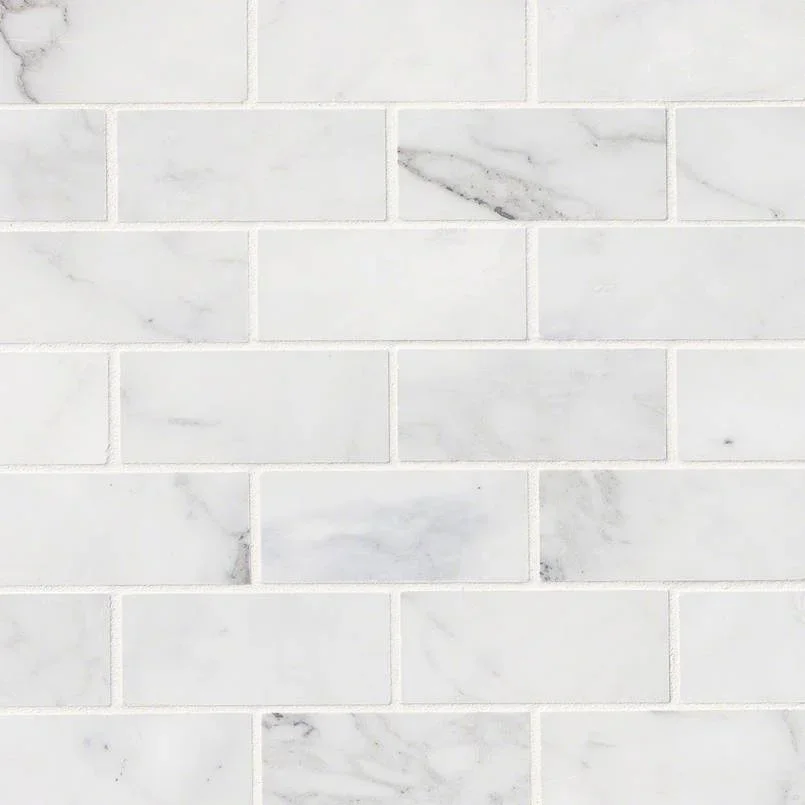 Calacatta Cressa White Subway Tile 2X4