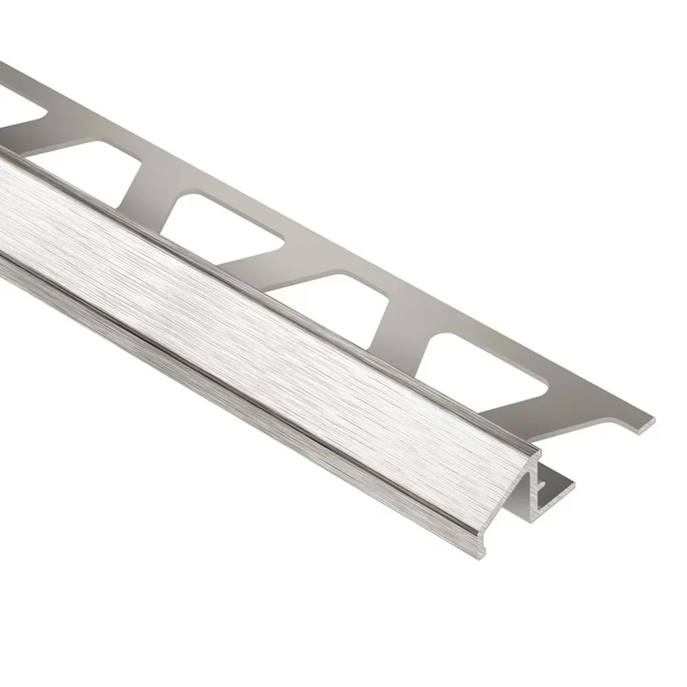 Schluter - RENO-U Reducer Profile - Aluminum Anodized Brushed Nickel 3/8" (10 mm) x 8' 2-1/2"