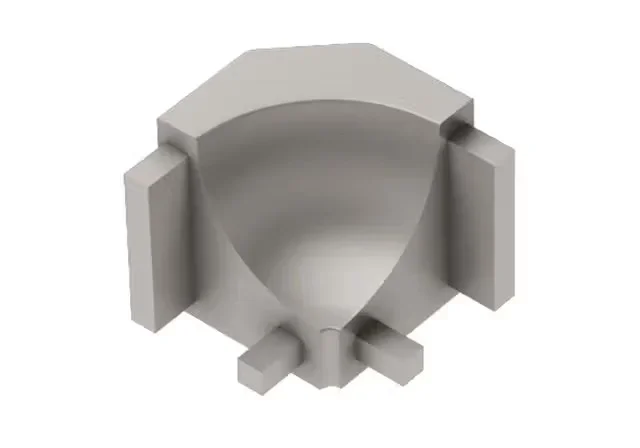 Schluter - DILEX-AHK Inside Corner 90° with 3/8" Radius for Cove-Shaped Profile Anodized Aluminum Satin Nickel
