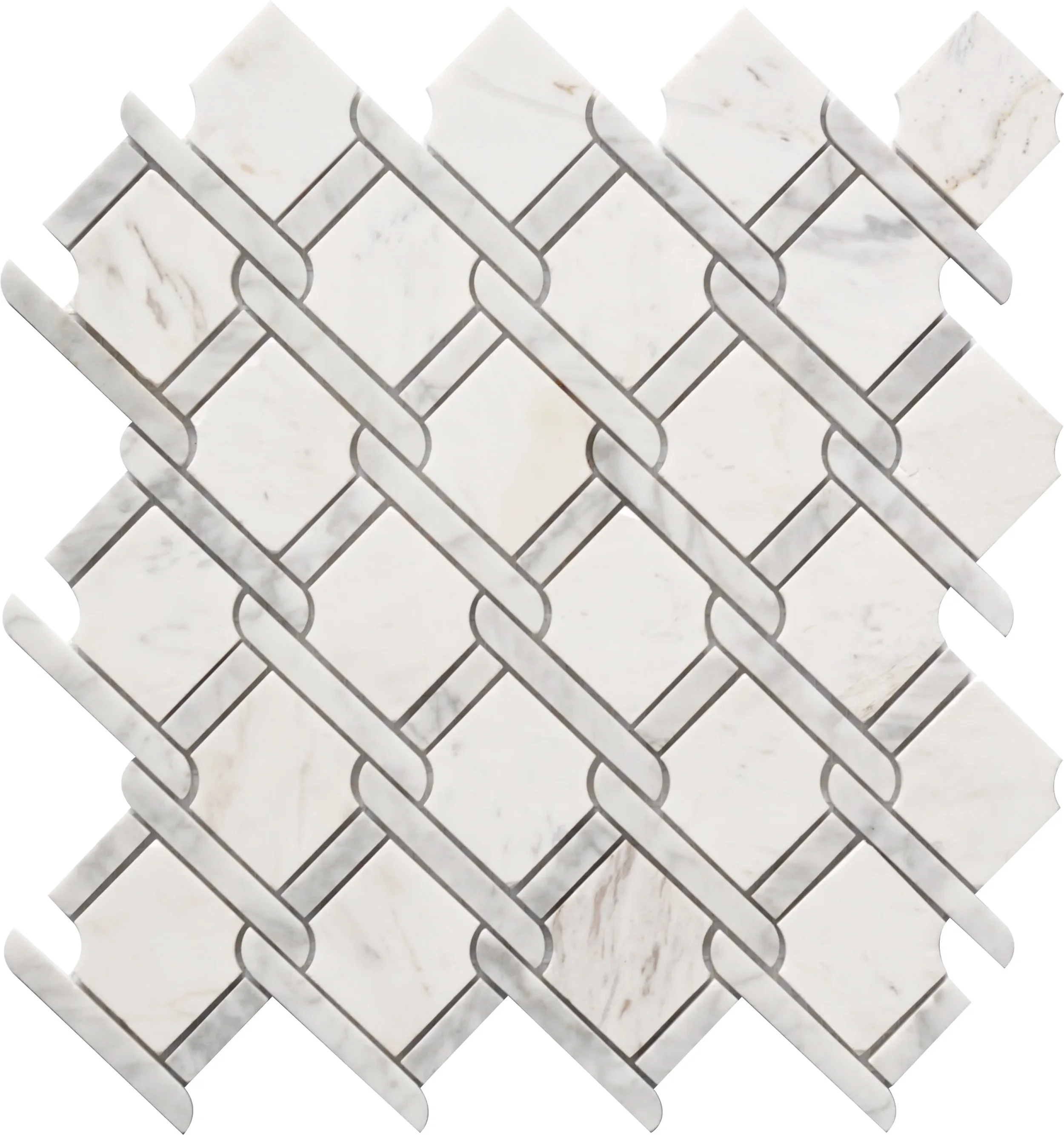 Mediteranean Style White & Grey Mosaic