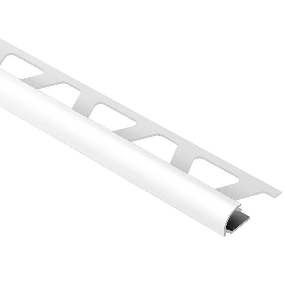 Schluter - RONDEC Bullnose Trim - Aluminum Bright White 5/16" (8 mm) x 8' 2-1/2"