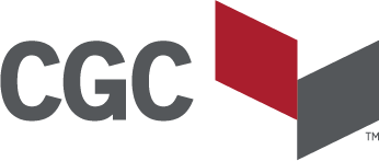 CGC logo with black, gray, and red geometric shapes.
