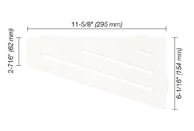 Schluter - SHELF-E Quadrilateral Corner Shelf Pure Design - Aluminum Matte White