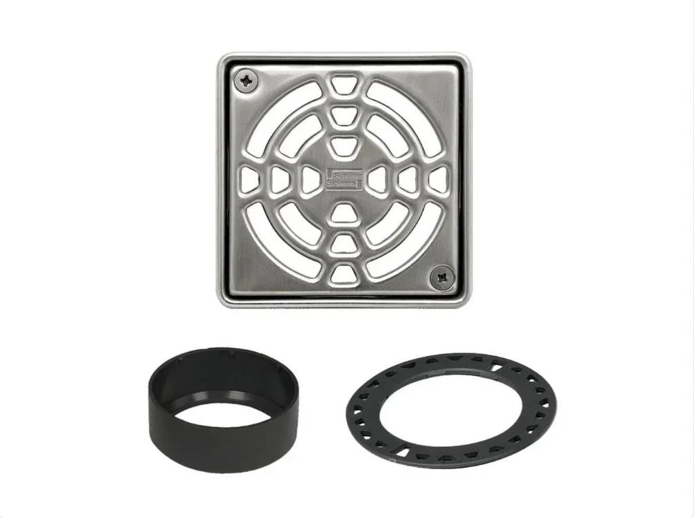 Schluter - KERDI-DRAIN Square Grate Kit Classic - Stainless Steel (V2) 4"